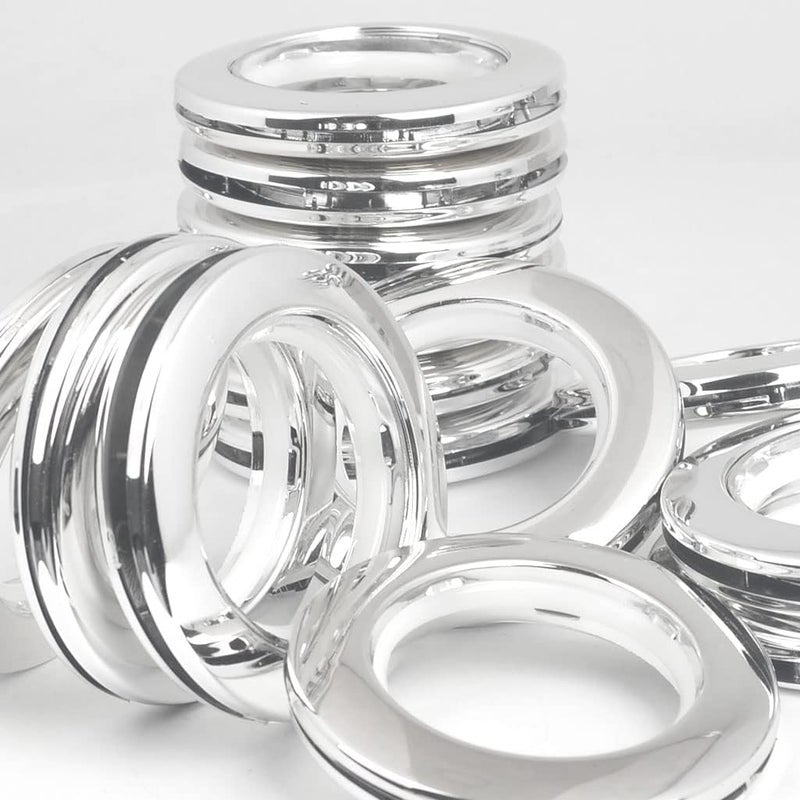 Kuasting 42 Pack Curtain Grommets Inner Diameter 1-9/16"(40mm) Plastic Curtain Eyelet Rings Nanoscale Low Noise Large Grommet Kit for Fabric (Bright) - Image 3